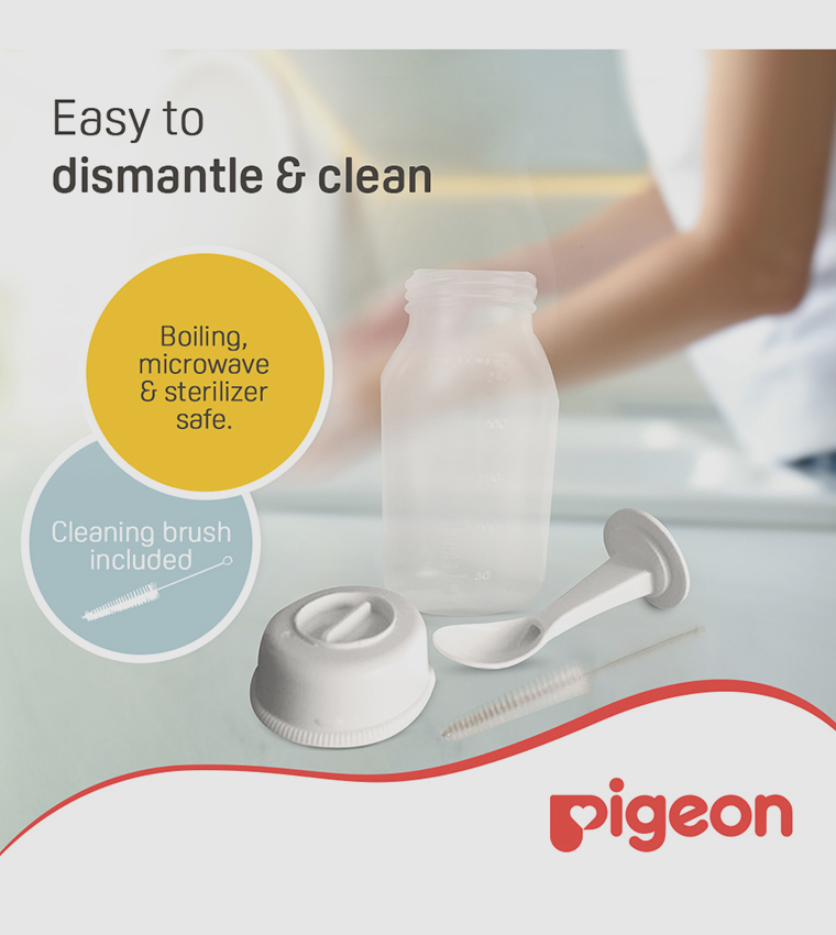 Pigeon weaning bottle with spoon 240ml clearance