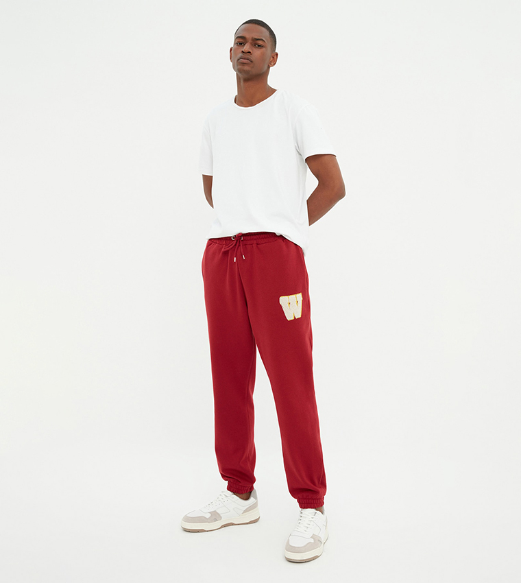 Buy Trendyol Solid Casual Joggers In White 6thStreet Oman