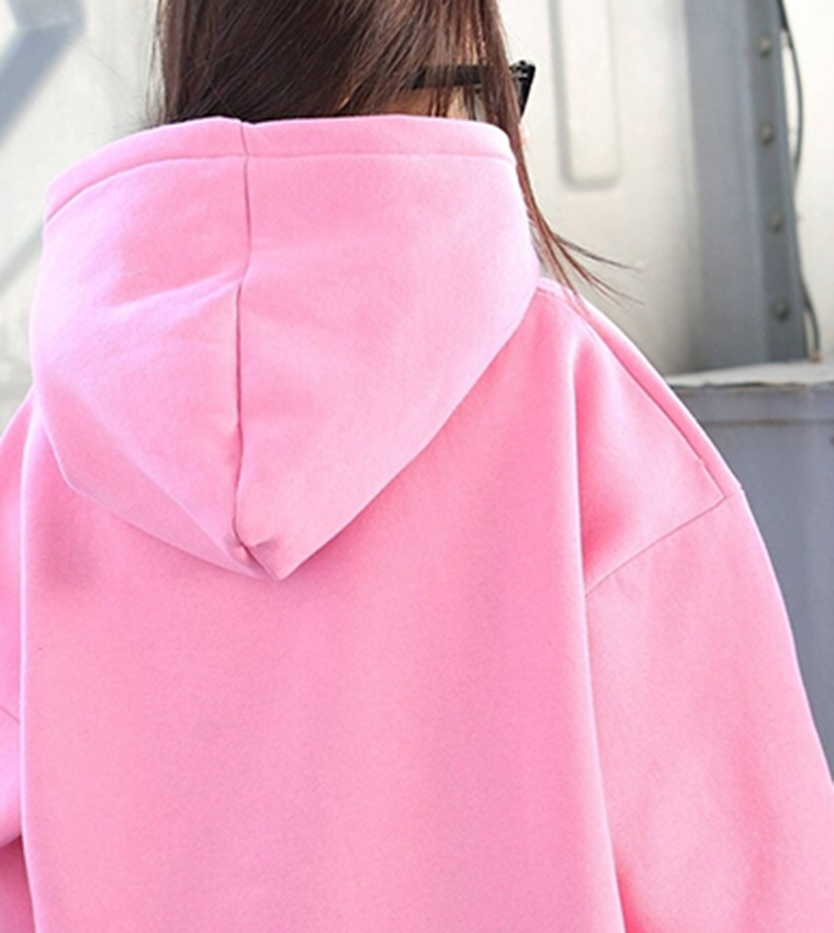 Buy Madmext Printed Long Sleeves Hoodie In Pink 6thStreet Oman