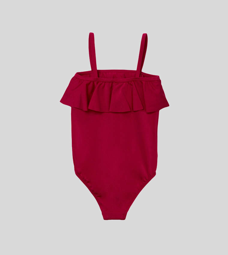 Buy Trendyol Ruffle Detailed Girl Swimsuit In Red 6thStreet Qatar