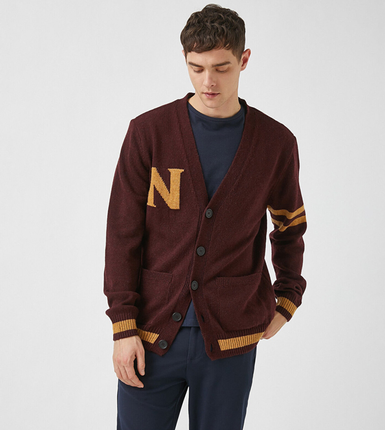 Buy Koton Wool College Cardigan In Brown 6thStreet Kuwait