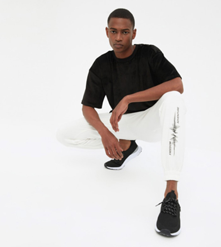 Buy Trendyol Solid Casual Joggers In Black