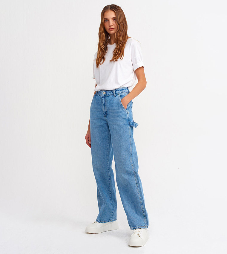 Buy Dilvin Side Pocket Straight Jeans In Blue 6thStreet Bahrain
