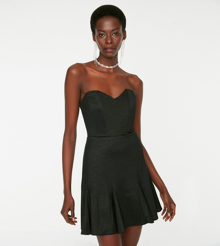 Strapless deals flounce dress