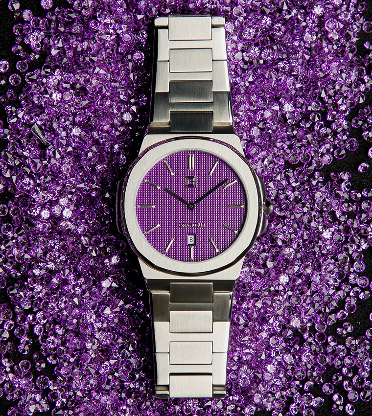 Buy Grandeur Ultra Thin Classic Analogue Watch In Purple