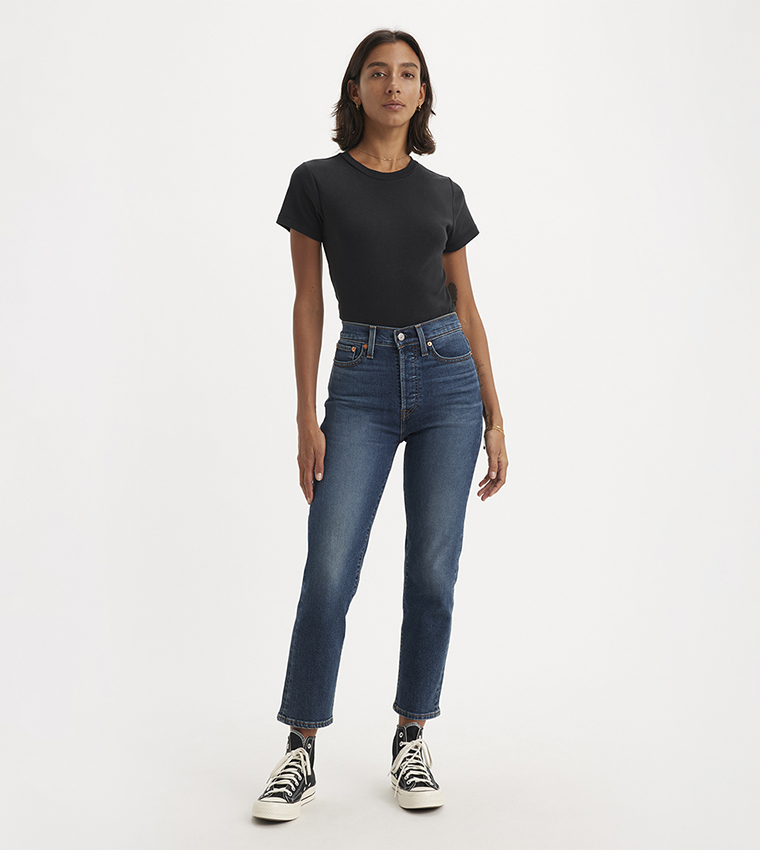 High Rise Straight Fit Jeans