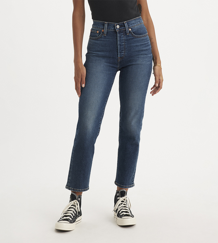 High Rise Straight Fit Jeans
