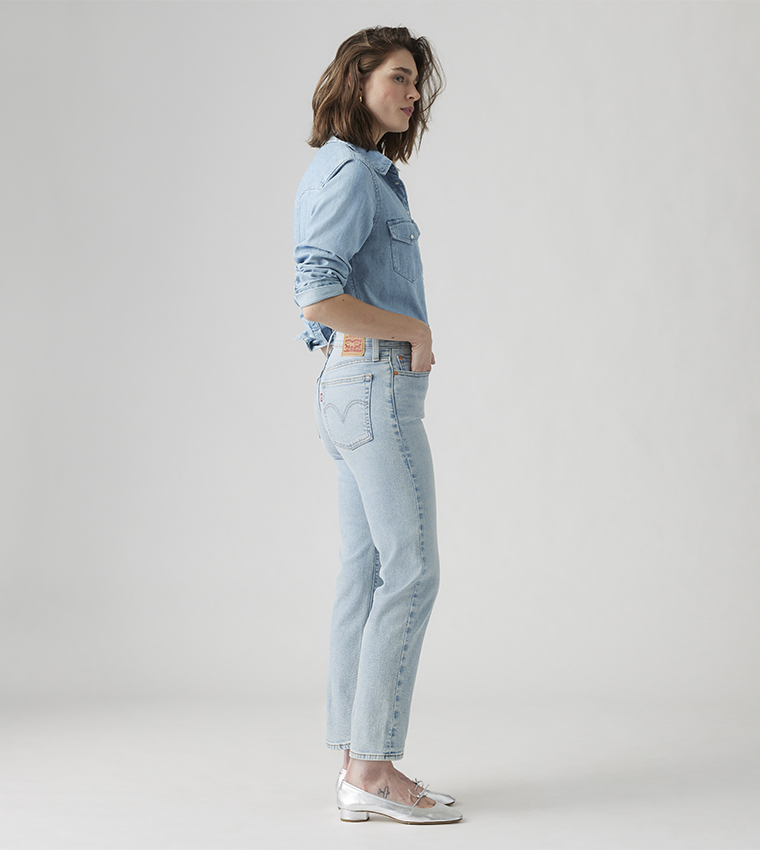 High Rise Straight Fit Jeans