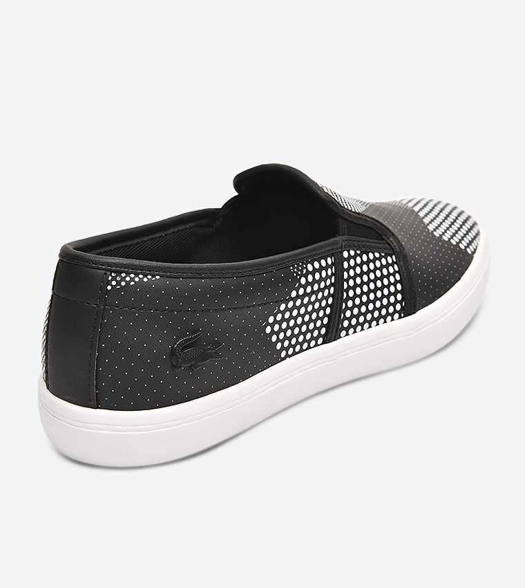 Buy Lacoste Gazon Slip Ons Black In Black 6thStreet UAE