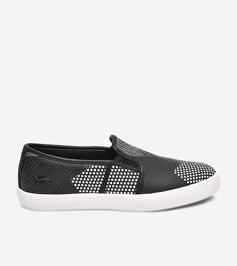 Buy Lacoste Gazon Slip Ons Black In Black 6thStreet UAE