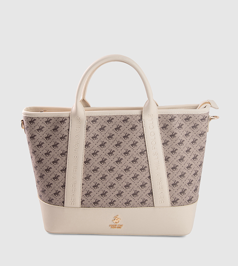 Logo Patterned Tote Bag