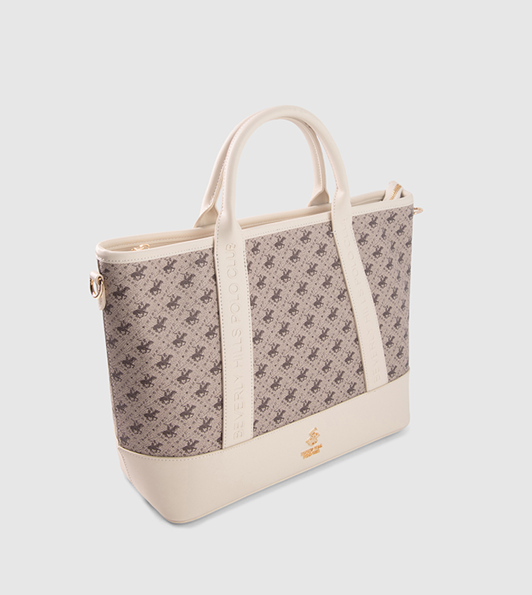 Logo Patterned Tote Bag