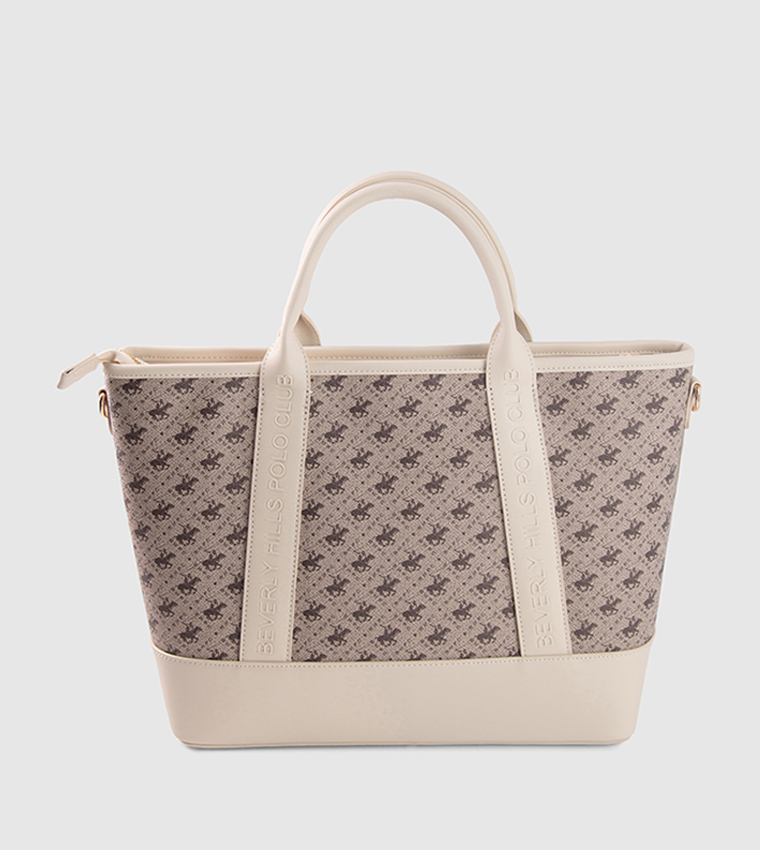 Logo Patterned Tote Bag