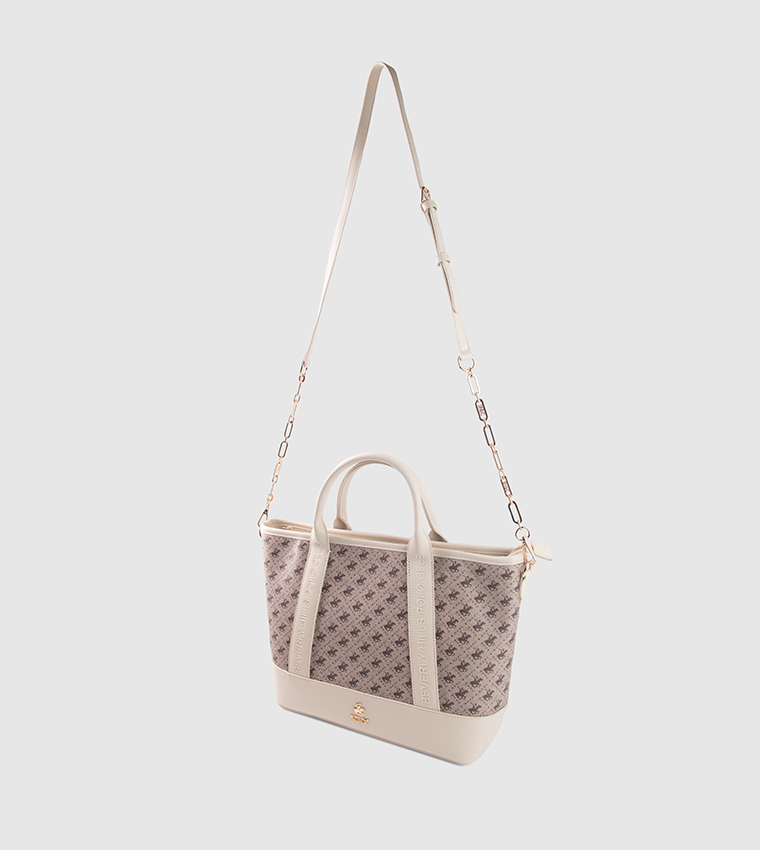 Logo Patterned Tote Bag