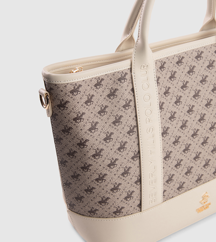 Logo Patterned Tote Bag