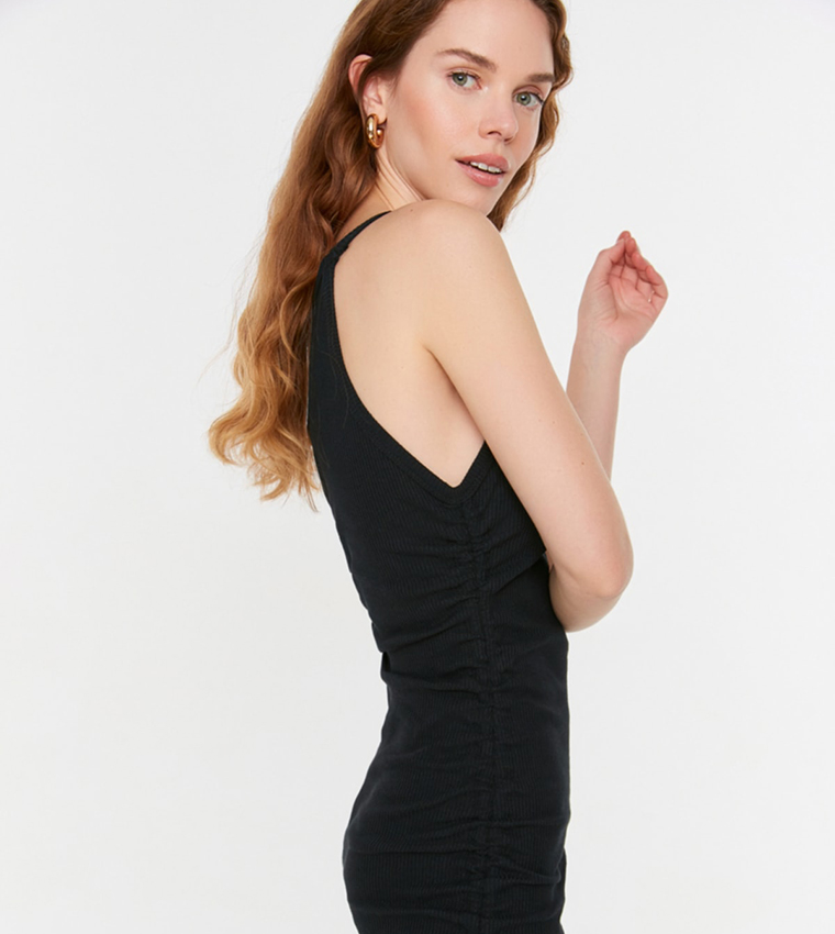 Casual Pull-Up Mini Dress