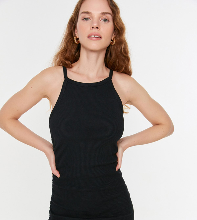 Casual Pull-Up Mini Dress