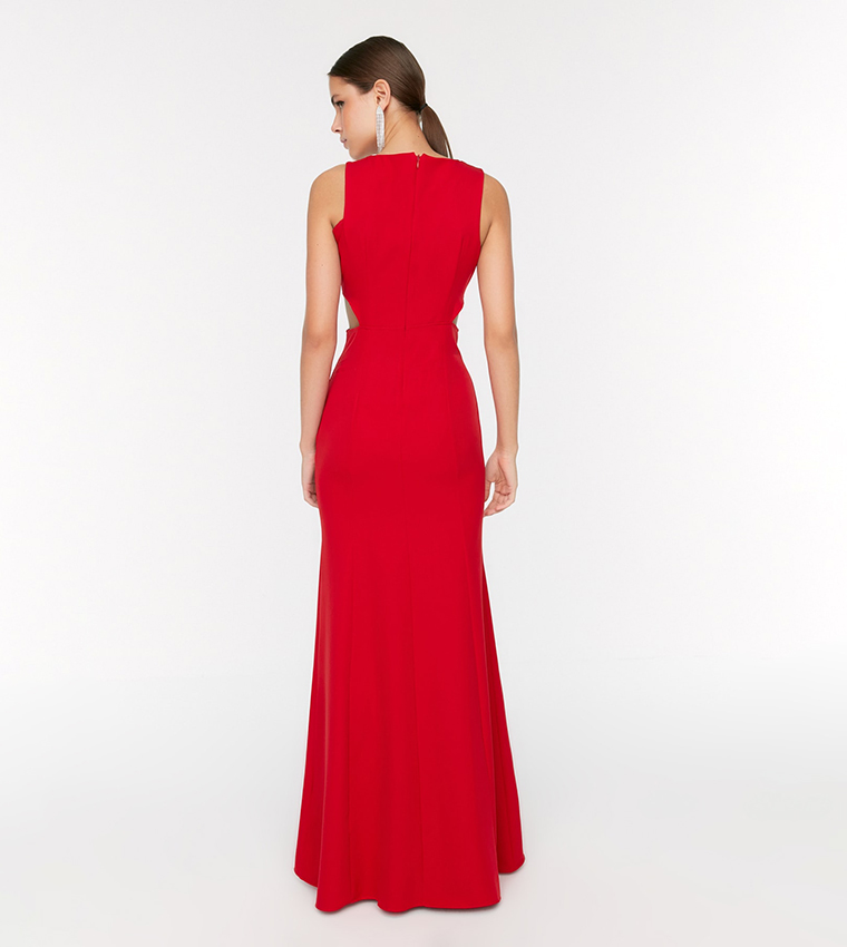 Calvin klein halter mermaid cheap gown