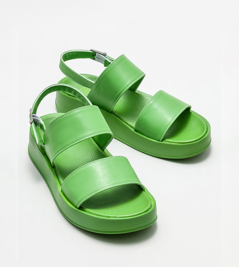 Open Toe Slingback Platform Sandals