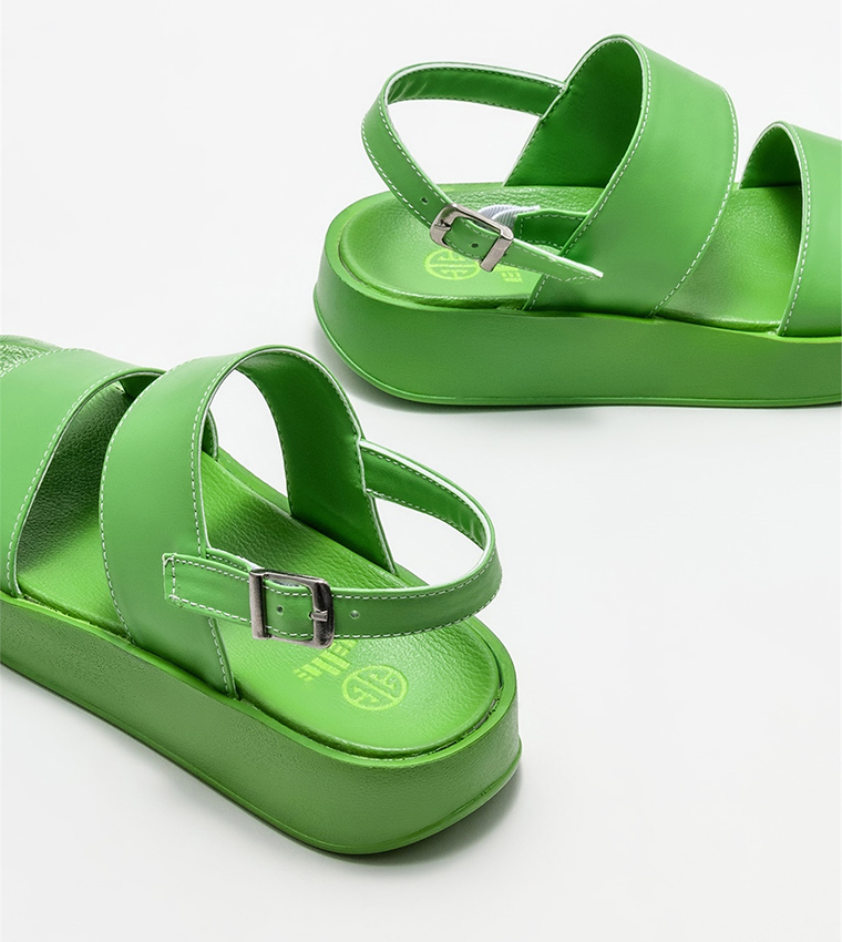 Open Toe Slingback Platform Sandals
