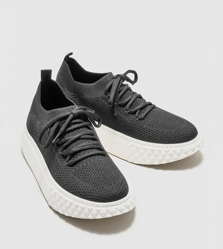 Knitted Lace Up Sneakers