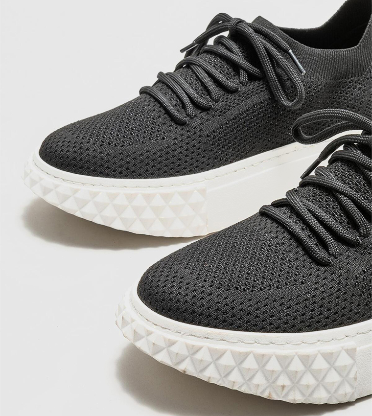 Knitted Lace Up Sneakers