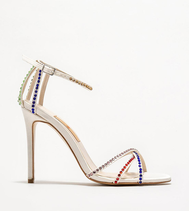 Embellished Stiletto Heel Sandals