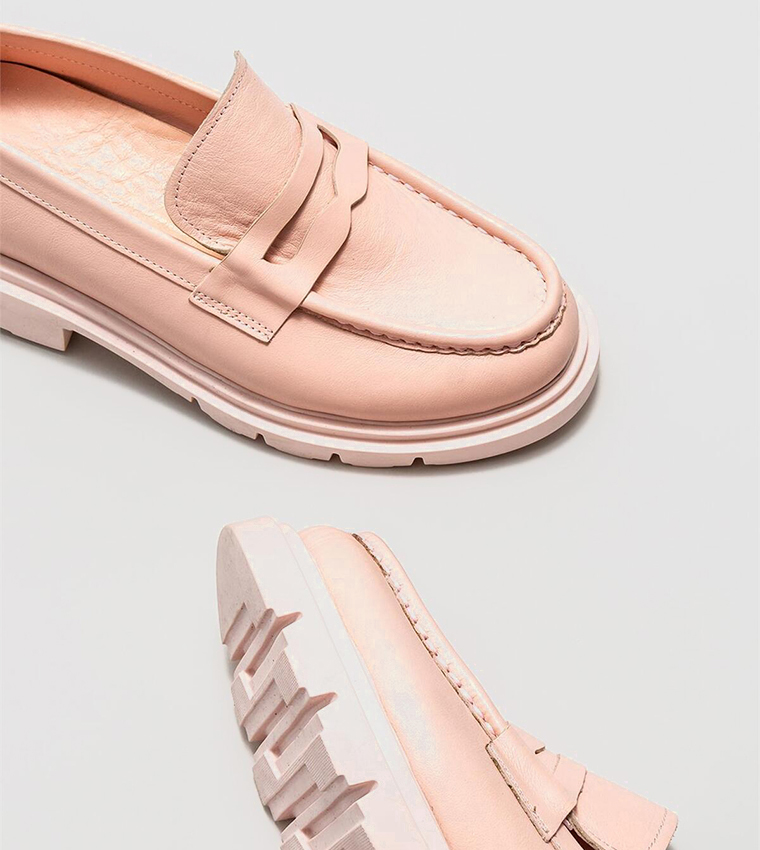 Leather Platform Loafers