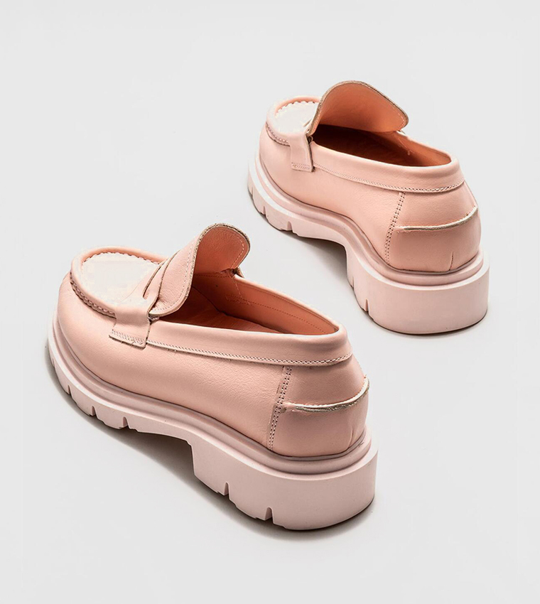 Leather Platform Loafers