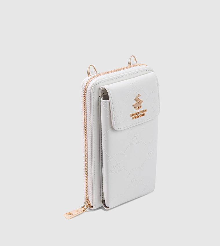 Textured Front Pocket Phone Crossbody Bag