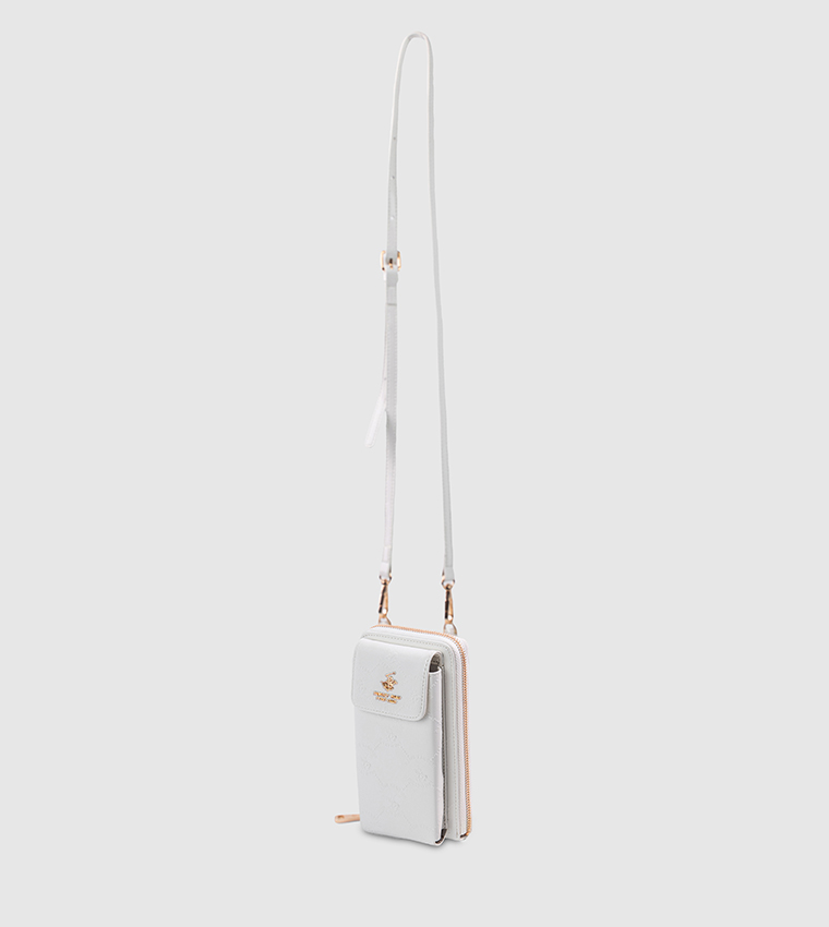 Textured Front Pocket Phone Crossbody Bag