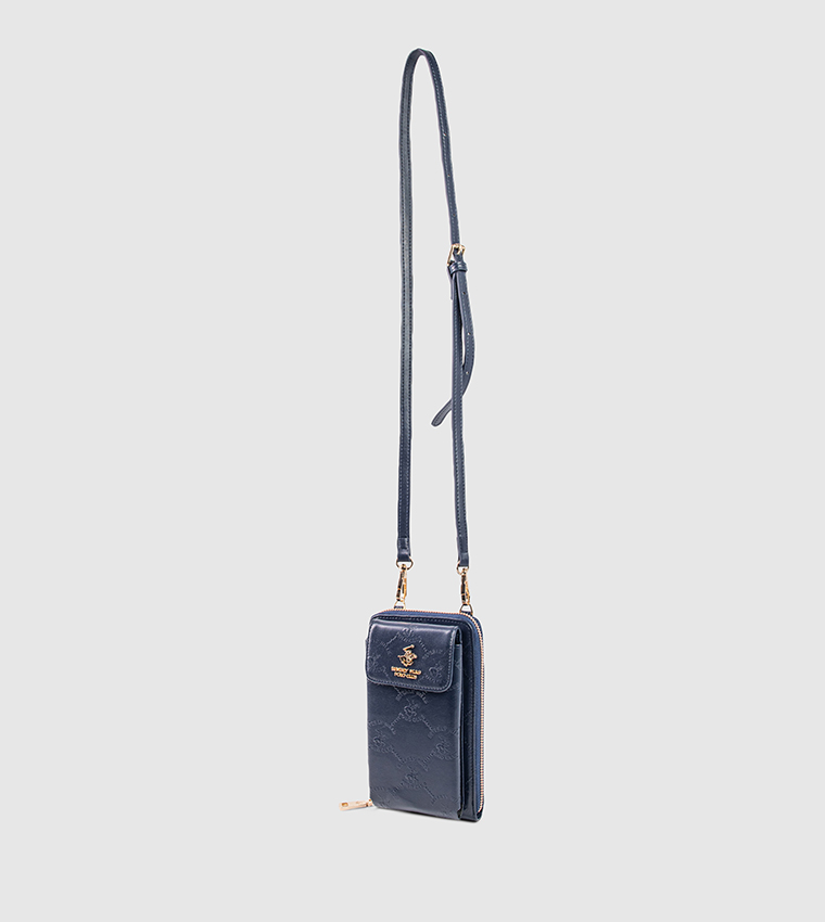 Textured Front Pocket Phone Crossbody Bag