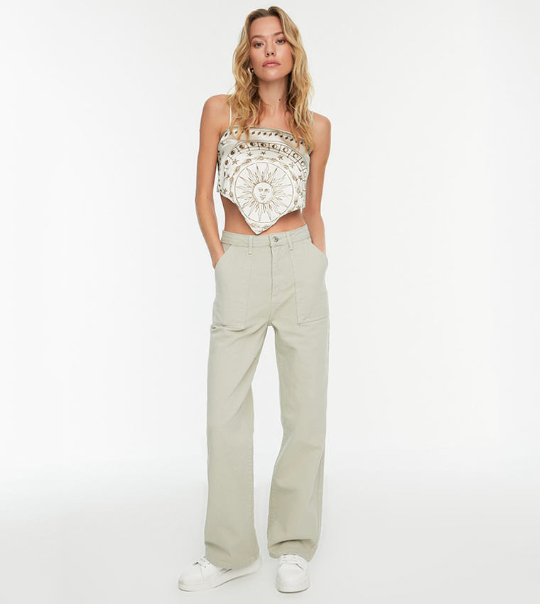 High Rise Wide Leg Jeans