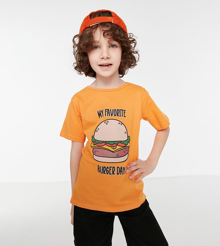 Printed Boy's Knitted T-Shirt