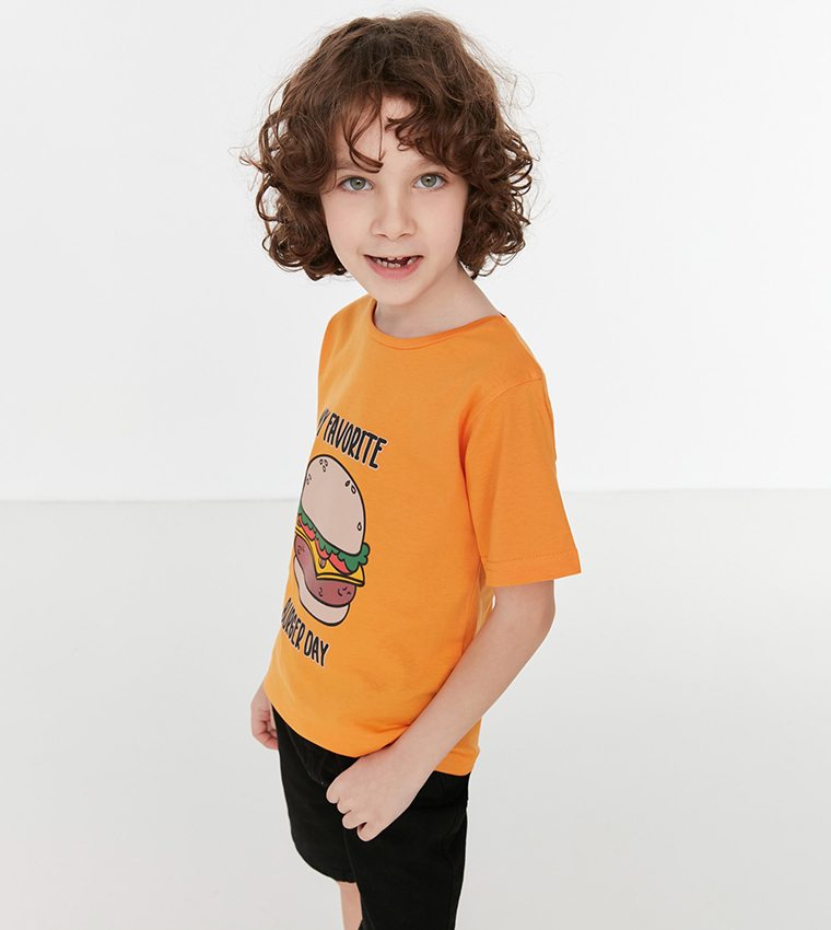 Printed Boy's Knitted T-Shirt