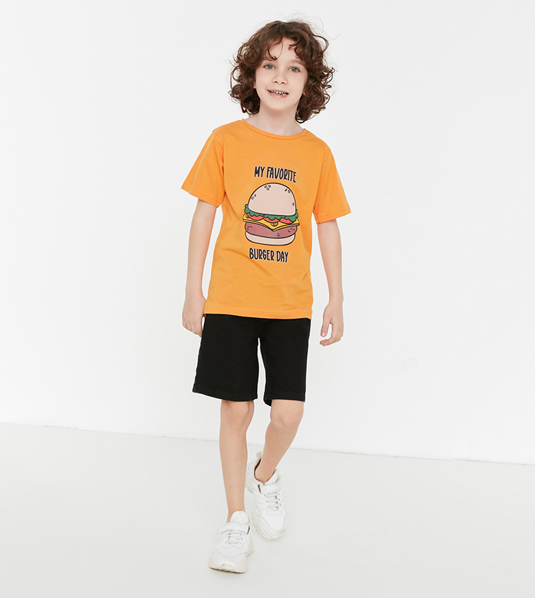 Printed Boy's Knitted T-Shirt