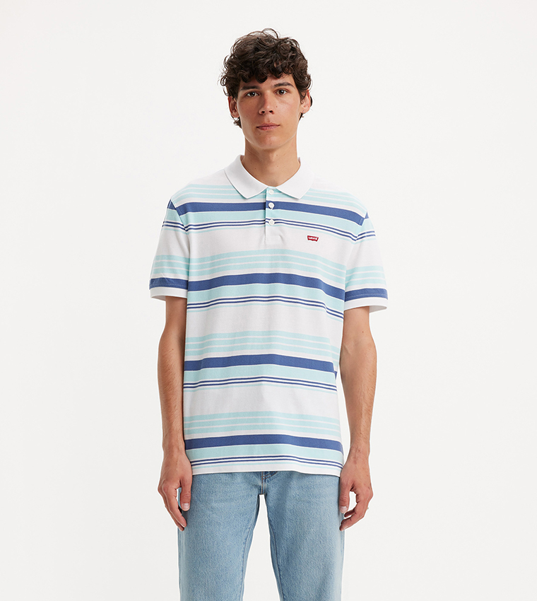 Striped Housemark Polo T-Shirt