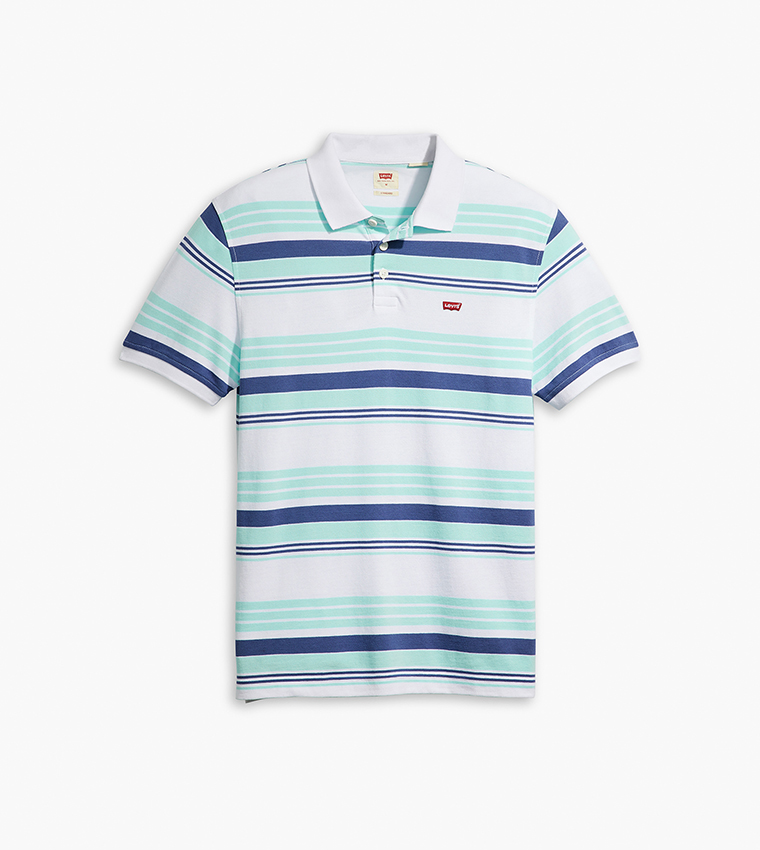 Striped Housemark Polo T-Shirt
