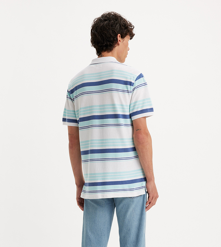 Striped Housemark Polo T-Shirt