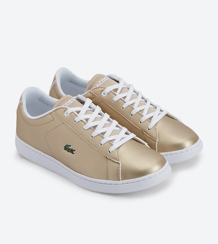 Lacoste gold sneakers sale