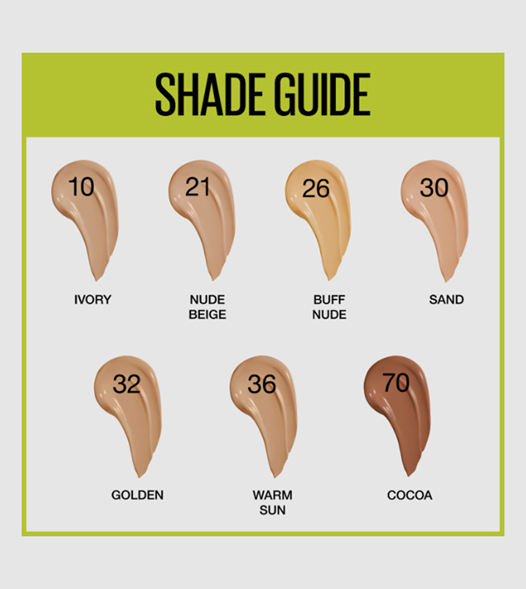 ميبيلين نيو يورك كريم أساس سوبر ستاي اّكتف وير 30 ساعة - 21 نيود بيج