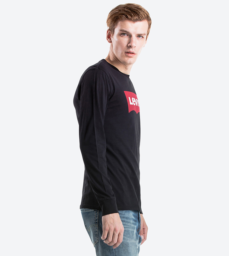 Levi's Black Long Sleeved Tee T-Shirt XS S