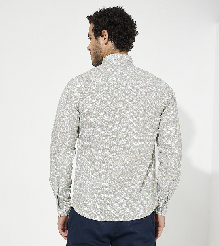 Patterned Long Sleeves Casual Shirt