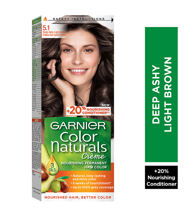 Buy Garnier Naturals  Deep Ashy Light Brown, Permanent Hair Color |  6thStreet UAE