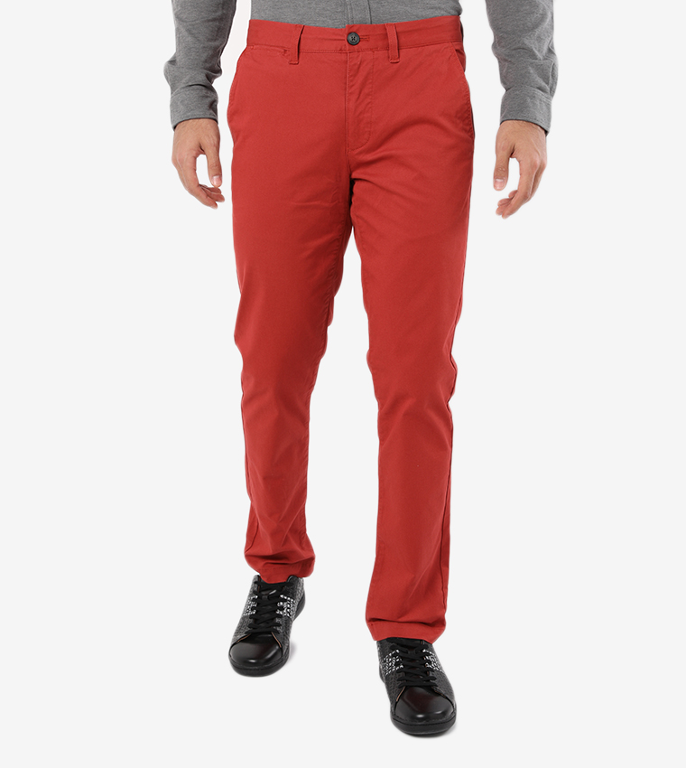 Belt Loops Chino Pant Red 