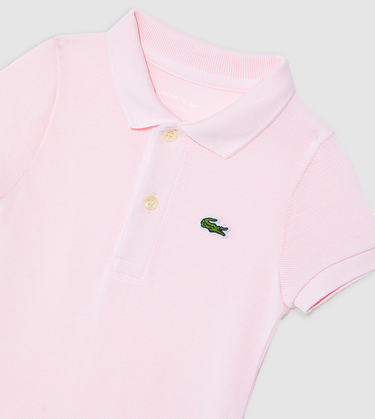 Buy Lacoste Logo Detail Short Sleeves Bodysuit In Pink 6thStreet