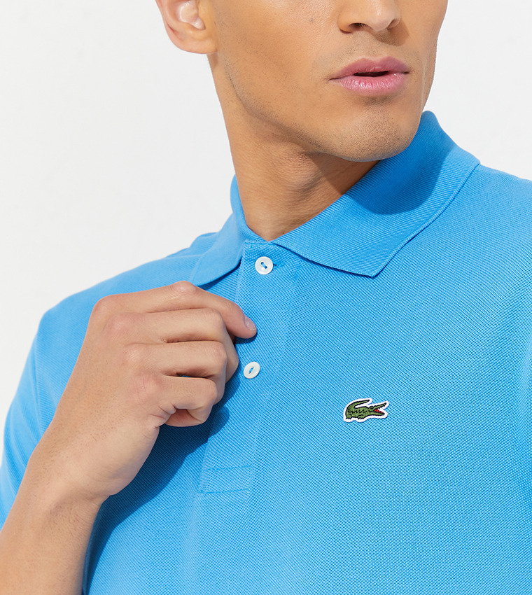 Buy Lacoste Slim Fit Casual Polo T Shirt In Blue 6thStreet UAE