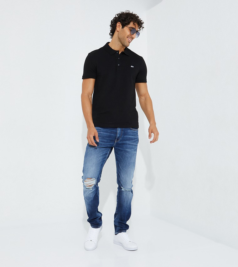 Logo Detail Short Sleeves Polo T-Shirt