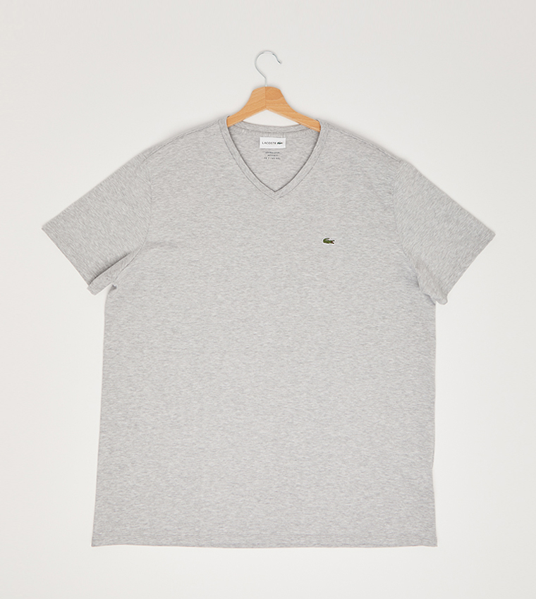 Buy Lacoste Tee Shirt Grey In Grey 6thStreet Kuwait