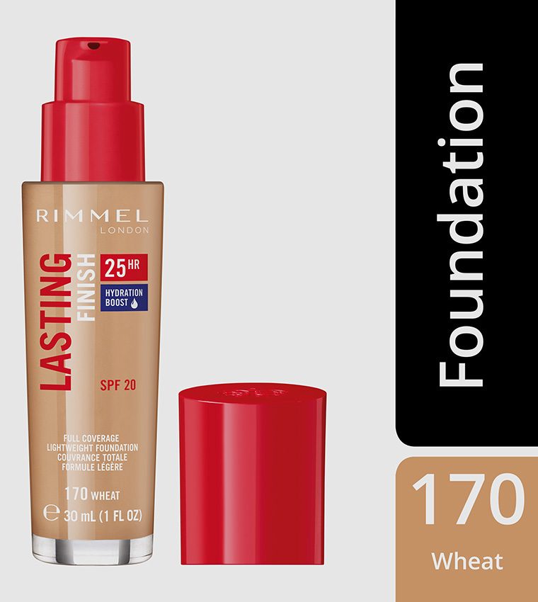 Rimmel London Lasting Finish 25HR Foundation 170 Wheat, 30ml - 1 fl oz